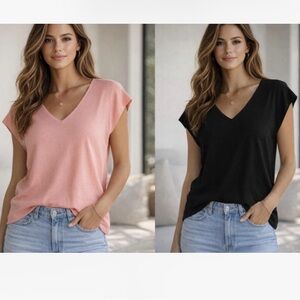 $65 Talbots Knit Sweater Topper Coastal Coral or black Top 2XP NWT